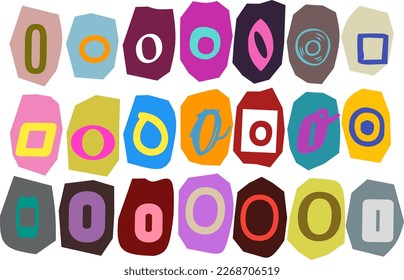 Alphabet o- vector cut newspaper and magazine letters, paper style ransom note letter