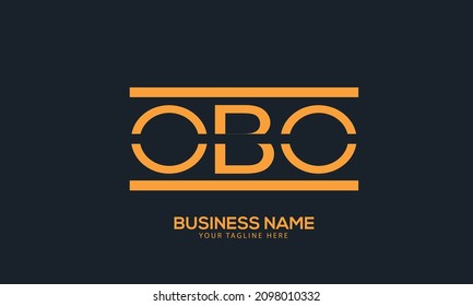 Alphabet OB or BO abstract monogram vector logo template