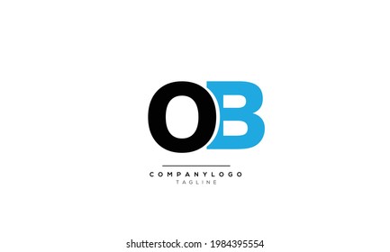 Alphabet OB , BO initial Letter Monogram Icon Logo vector illustration
