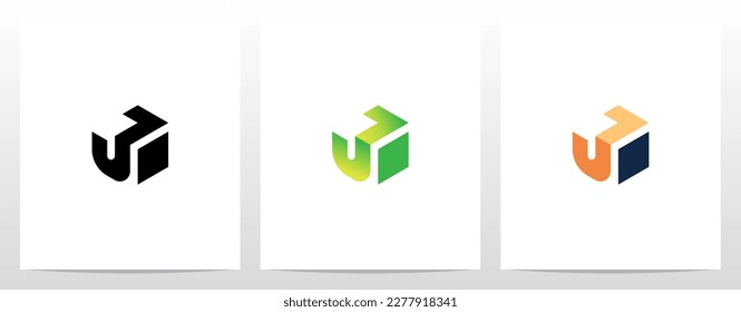 Alphabet On Block Cube Letter Logo Design J