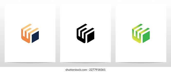 Alphabet On Block Cube Letter Logo Design W