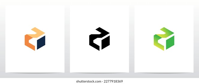 Alphabet On Block Cube Letter Logo Design Z