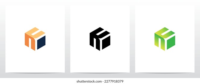 Alphabet On Block Cube Letter Logo Design K