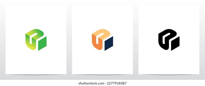 Alphabet On Block Cube Letter Logo Design O