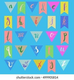 Alphabet On Flags Vector Illustration Stock Vector (Royalty Free ...