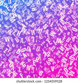 Alphabet on a gradient background .Letter background ,vector