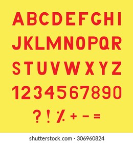 Alphabet on a light background, the figures on a light background