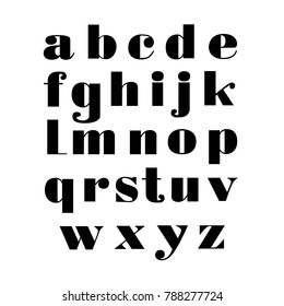 Alphabet on a white  background vector. Hand lettering.