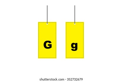 Alphabet On Yellow Label