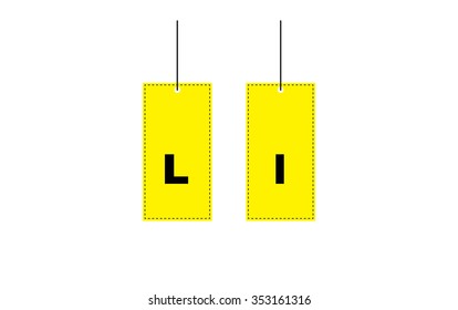 Alphabet On Yellow Label