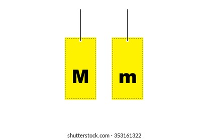 Alphabet On Yellow Label