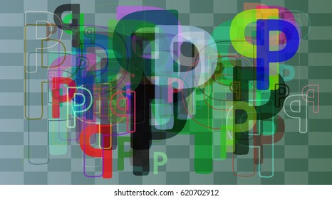 Alphabet P art design