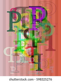Alphabet P art pattern