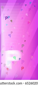Alphabet P background vector