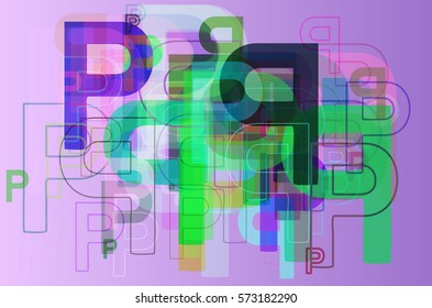 Alphabet P design template