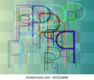 Alphabet P design template