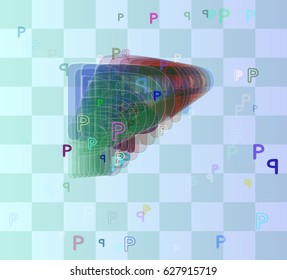 Alphabet P design vector