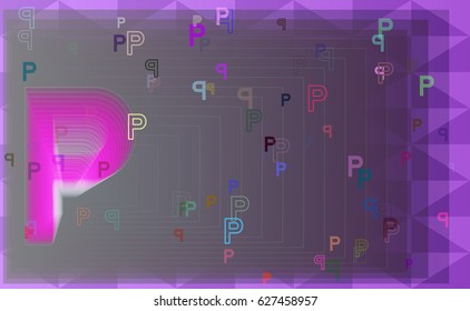 Alphabet P template art