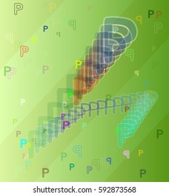 Alphabet P template design