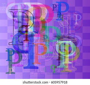 Alphabet P texture design