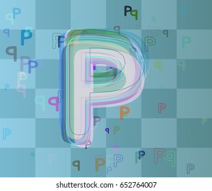 Alphabet P texture icon
