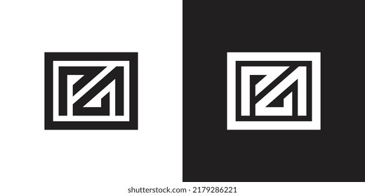 Alphabet PA monogram logo vector illustration - Vector
