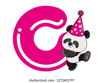 ALPHABET WITH PANDA, C