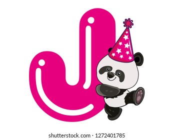 ALPHABET WITH PANDA, J