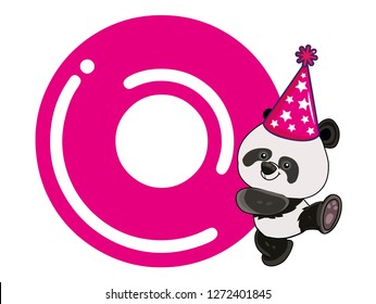 ALPHABET WITH PANDA, O