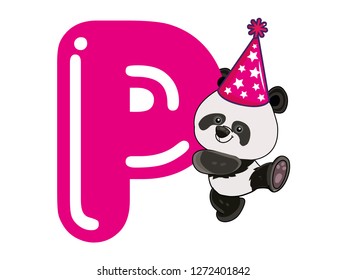 ALPHABET WITH PANDA, P