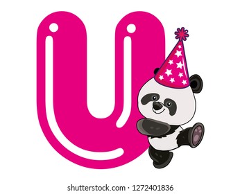 ALPHABET WITH PANDA, U