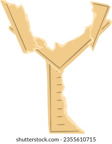ein Alphabet mit Papierschnitt-Thema