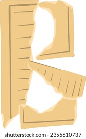 an alphabet with paper cut theme