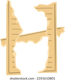 an alphabet with paper cut theme