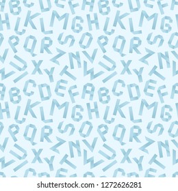 Alphabet Paper Letters Seamless Pattern
