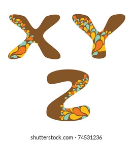 alphabet - part seven - X, Y, Z