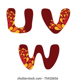 alphabet - part six - U, V, W