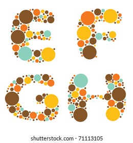 alphabet - part two - E, F, G, H