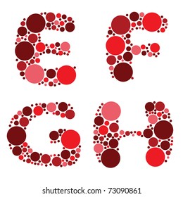 alphabet - part two - E, F, G, H