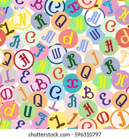 
Alphabet pattern letters of different colors