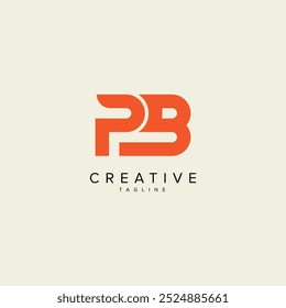 Alphabet PB BP Letter Modern Monogram Style Logo Design. Initial vector template.
