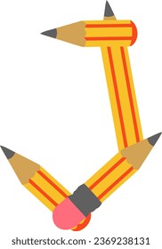 an alphabet with a pencil theme