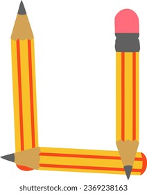 an alphabet with a pencil theme
