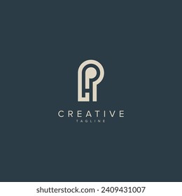 Alphabet PH HP letter modern monogram style logo vector element.