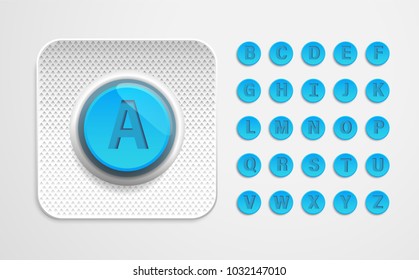 Alphabet from pills. Letters of tablets from blister pack
