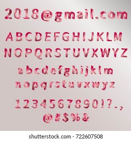 alphabet pink, vector design, eps10