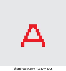 Alphabet A pixel art
