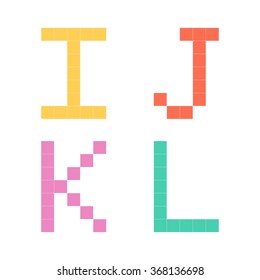 alphabet pixel color