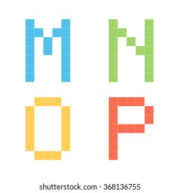 alphabet pixel color