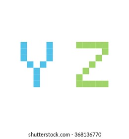 alphabet pixel color